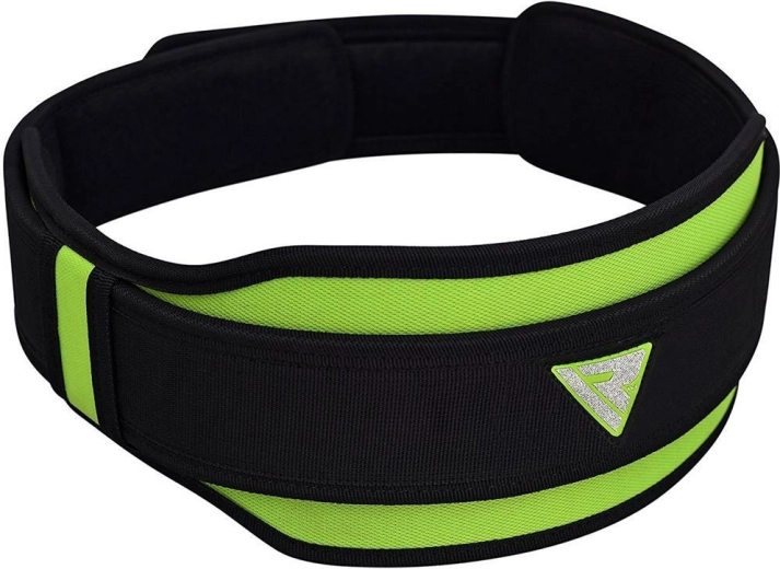 Ceinture d’haltérophilie RDX en néoprène Double Belt verte, taille L