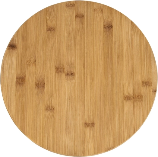Plateau de service rond rotatif en bambou 32 cm