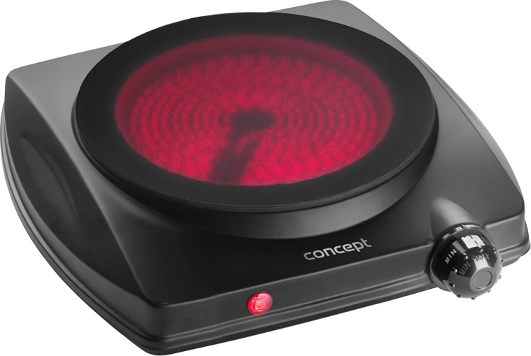 Réchaud électrique Concept à une plaque VE3065 1250 W noir