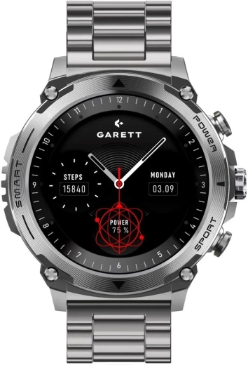 Montre connectée Garett Atom – acier argenté