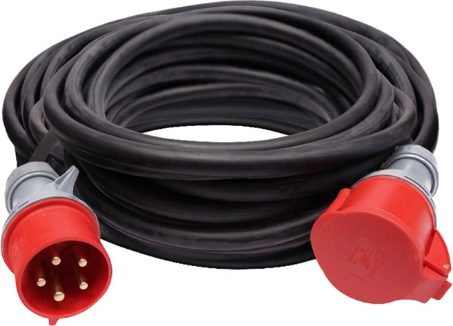 Câble prolongateur Solight avec coupleur 400 V, 25 m, noir