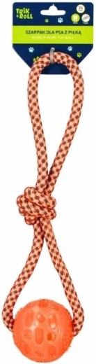 Trik&Roll jouet de traction pour chien avec balle orange