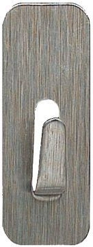 Crochets adhésifs en acier inoxydable rectangulaires 1,8 × 4,5 cm, lot de 4