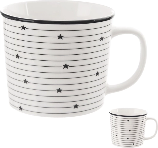 Tasse en porcelaine à lignes 0,38 l mix