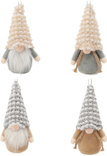 Décoration de Noël lutin à suspendre 8 × 15 cm