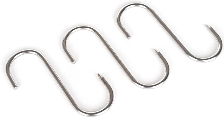 Crochets pour fumoir AKCENT en inox 11 × 8,5 cm, diamètre 5 mm (3 pcs)