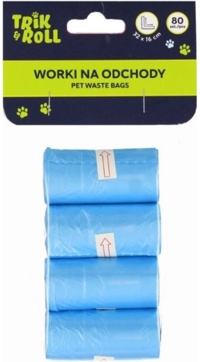 Sacs à déjections canines (80 pcs, 4 rouleaux)