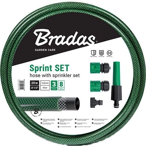 Tuyau d’arrosage avec kit SPRINT 1/2″, 20 m