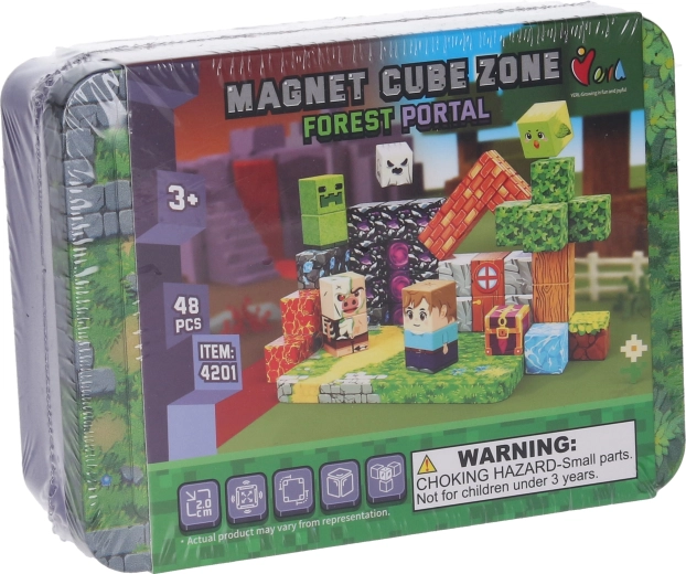 Kit de construction magnétique Forest Portal, 48 pièces – Magnet Cube Zone