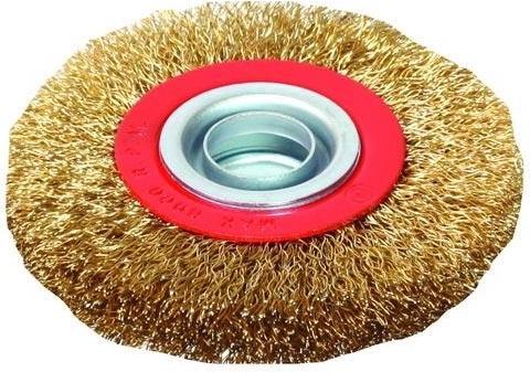 Brosse circulaire rotative 150 mm, fil ondulé 0,3 mm FESTA