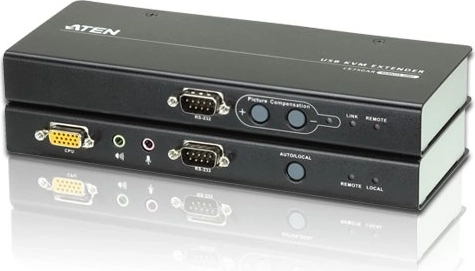 extenseur usb kvm vga/audio sur cat5 avec rs-232 (1280×1024 @ 200 m)