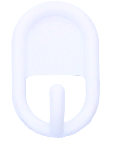 Crochet en plastique autocollant, capacité de charge 1 kg