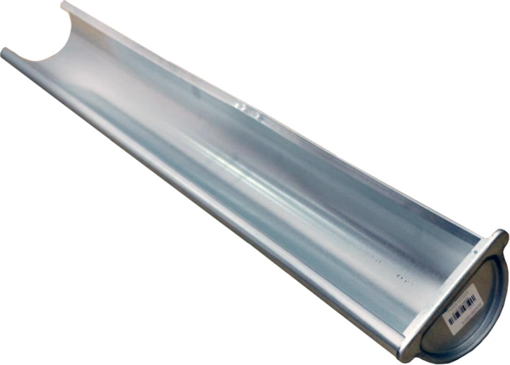 Gouttière terminale droite 250 mm, 1 m, acier galvanisé