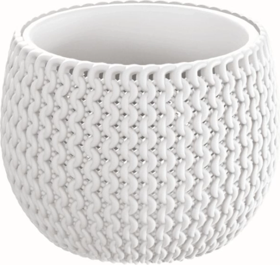 Cache-pot Splofy Bowl avec insert 18 cm blanc