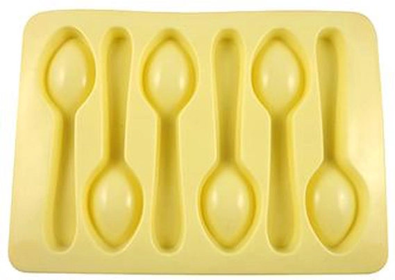 Moule en silicone pour glaçons et chocolat en forme de petites cuillères, crème