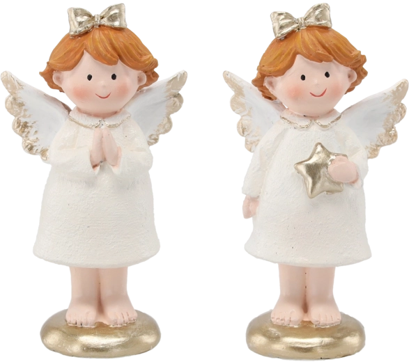 Figurine de Noël – ange blanc, 14 cm