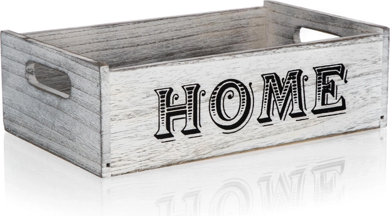 Boîte décorative en bois HOME 29 × 18 × 9 cm