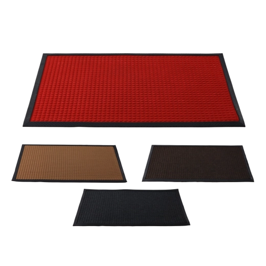 Tapis d’entrée en caoutchouc avec surface en polypropylène 60 × 90 cm