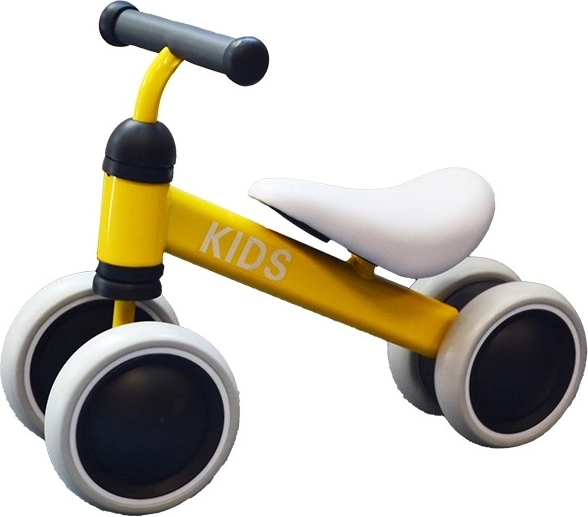 Draisienne pour enfants KIDS – métallique, 4 roues, jaune