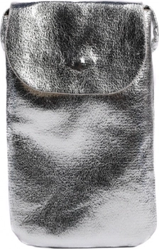 Pochette métallique pour smartphone avec bandoulière et poche arrière