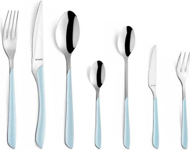 Set de couverts Amefa Éclat Matt, 26 pièces, bleu clair