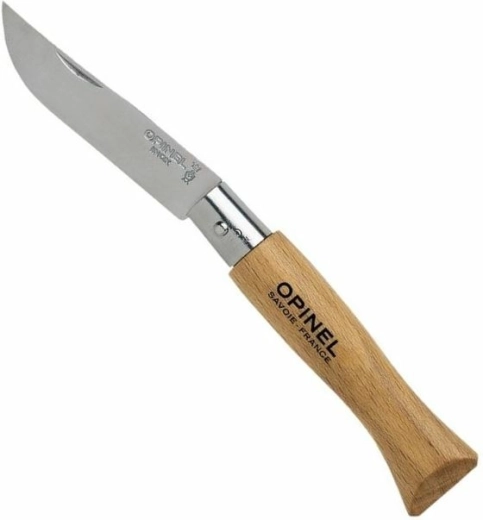 Opinel N°05 Inox couteau de poche 6 cm en bois de hêtre