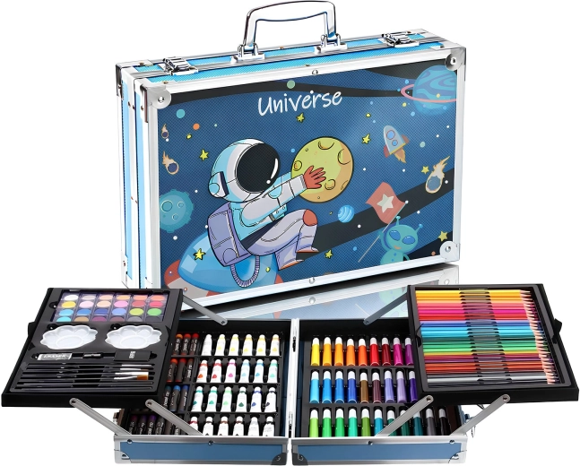 Set de dessin pour enfants RENEW FORCE Cosmos dans une mallette, 145 pièces