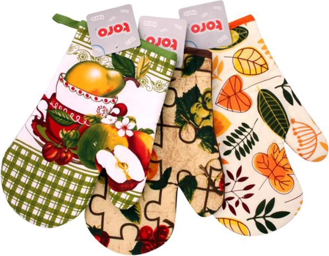 Gant de cuisine en coton avec boucle 27 × 19 cm