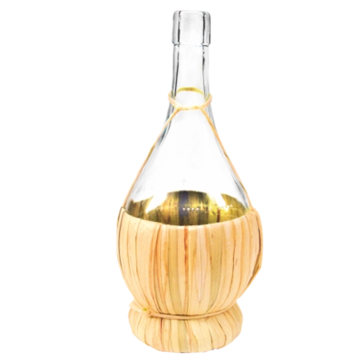 Dame-jeanne en verre Fiasco 2 l avec panier en paille Chomik