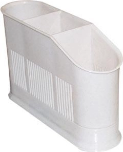 Égouttoir à couverts avec 3 compartiments, ovale, assortiment de couleurs