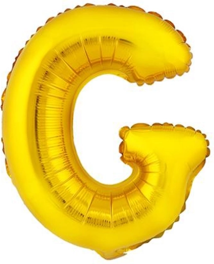 Ballon en aluminium lettre G 30 cm or