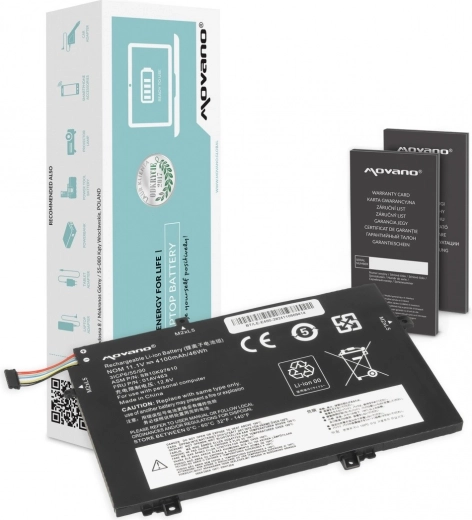 Batterie Movano pour Lenovo ThinkPad L480/L490/L580/L590/L14/L15 4100 mAh (46 Wh)