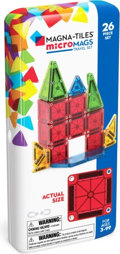 Magna-Tiles jeu de construction magnétique microMAGS – set de voyage 26 pièces
