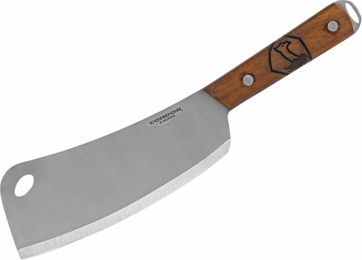 Hachoir Condor 18,2 cm en acier carbone avec manche en bois de noyer