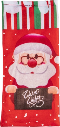 Housse de bouteille de Noël Père Noël 30 × 14 cm