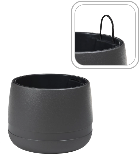 Pot de fleurs Lamela KOMA WAZA 35 cm anthracite