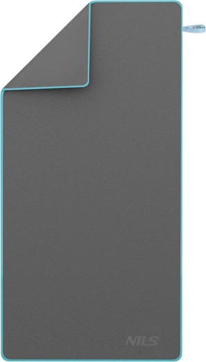 Serviette en microfibre NILS NCR13 gris foncé/bleu