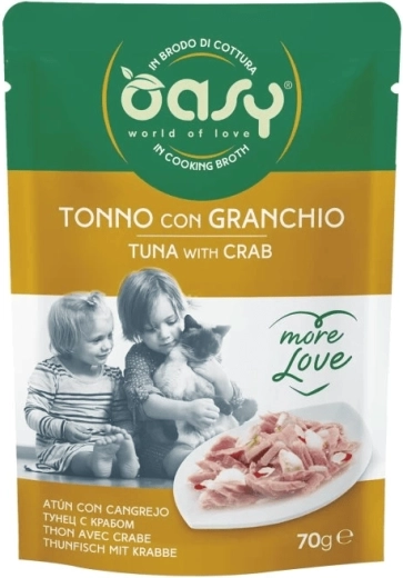 Oasy More Love sachet pour chats thon au crabe 70 g