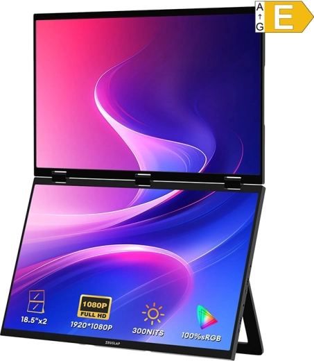 Zeuslap Z18W moniteur portable double 2× 18,5" Full HD