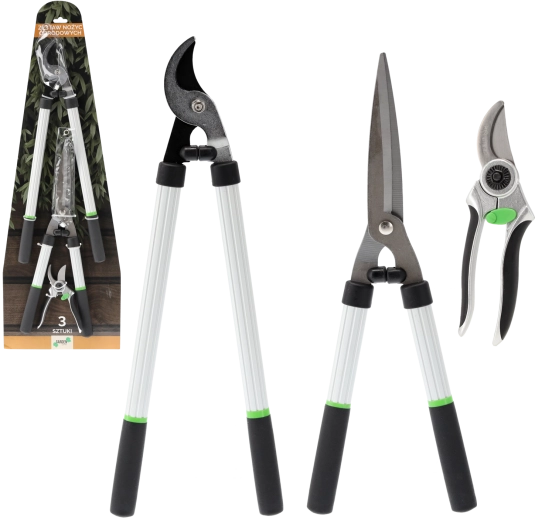 Ensemble de trois sécateurs/jardinières 20/51/54 cm