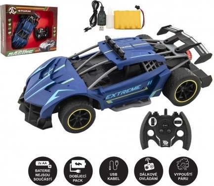 Voiture RC Sport avec effet vapeur, bleu, 2,4 GHz