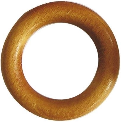 Anneaux en bois pour tringles à rideaux, clairs (10 pcs)