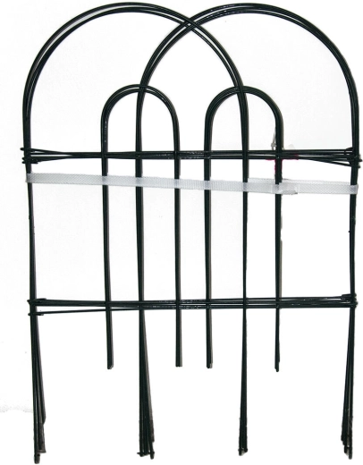 Clôture de jardin verte 60 cm × 3 m, métal et plastique