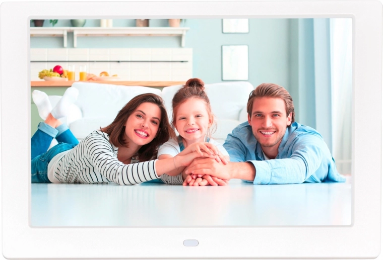 Cadre photo numérique 10,1" blanc avec écran IPS