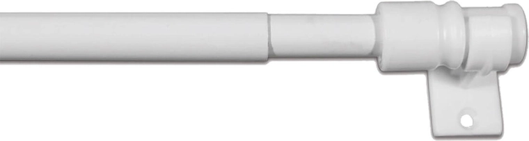 Tringle télescopique de vitrage CAFE blanche 75–135 cm