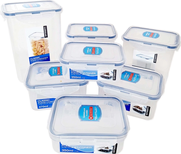 Ensemble de boîtes alimentaires Lock, 7 pcs