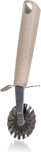 Roulettes coupe-pâte droites NATURAL en inox avec manche PH 21 × 5,5 cm