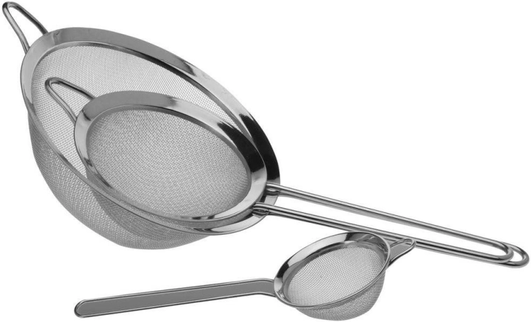 Ensemble de passoires de cuisine en acier inoxydable 8/14/20 cm, 3 pièces