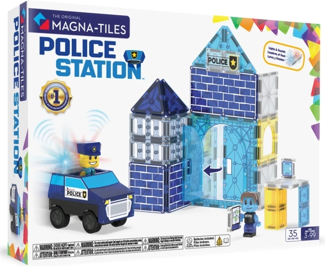 Magna-Tiles construction magnétique – commissariat de police (35 pièces)