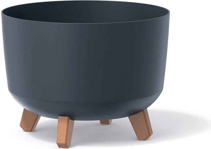 Pot Gracia 34 cm anthracite avec pieds